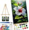 Floral Paint-by-Numbers Kit for Adults (8x12") – DIY Canvas Painting with Frame & Easel, Adult Art Kit for Gifts & Home Wall Decor